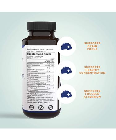 LifeSeasons Focus-R: Nootropic Brain Formula for Focus & Memory - Yerba Mate, Huperzine A, Ginkgo Biloba - 60 Capsules - Buy Online on GoSupps.com