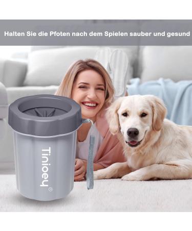 Tinioey Paw Cleaner for Dogs - Includes 3 Dog Towels | Medium Gray Dog Accessories & Brush - Buy Online on GoSupps.com