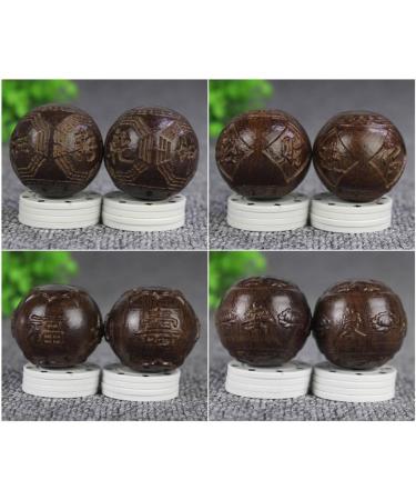 Unbit Baoding Balls - 2 Piece Walnut Marble Stress Ball Set for Self-Massage & Trigger Point Relief - Chinese Exercise Tool - Buy Online on GoSupps.com