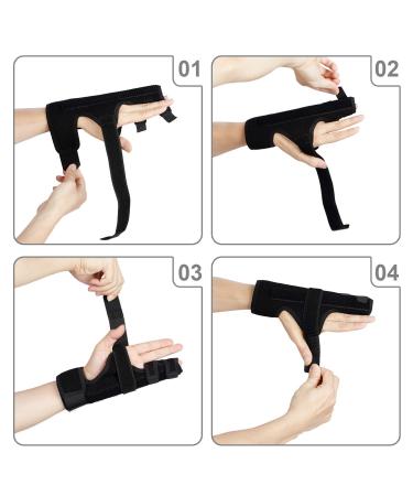 Ultrafun Two Finger Splint Medical Grade Boxer Finger Brace Support for Injuries, Arthritis, Tendonitis - S/M Size - Buy Online on GoSupps.com