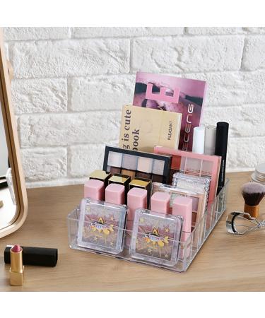 Clear Plastic Makeup Organizer for Vanity 7 Section Divided Storage for Drawer & Bathroom - Buy Online on GoSupps.com