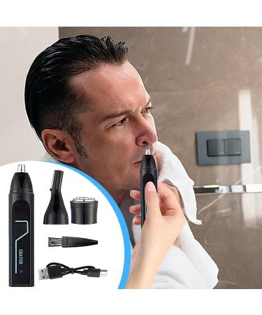 Nose hair trimmer nose hair trimmer for men precision trimmer waterproof hygienic trimmer powerful motor with rinseable and interchangeable heads for cleaning - Buy Online on GoSupps.com