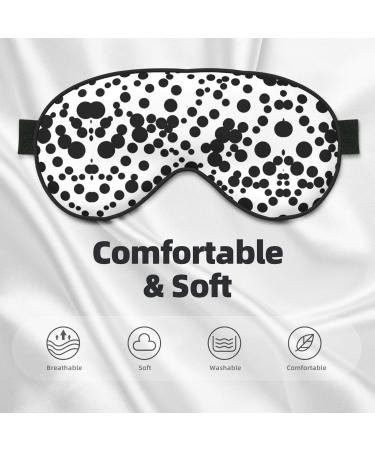 SSIMOO Black & White Big Dot Sleep Mask - Adjustable Breathable & Fashionable Eye Mask for Comfortable Sleep | International Shipping Available - Buy Online on GoSupps.com