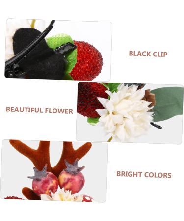 FRCOLOR 4 Pairs Reindeer Antler Hair Clip Christmas Horn Christmas Hair Bow Christmas Reindeer Hairpin Hair Clips for Kids Christmas Hair Decorations Miss Antler Hairpin Double Sided - Buy Online on GoSupps.com