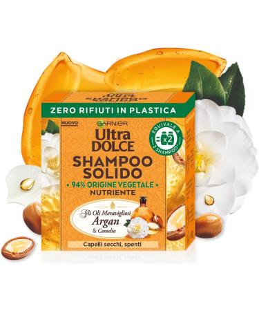 Garnier - Pack of 3 nourishing solid shampoos for wonderful argan and camellia oils with ingredients of natural origin for dry and dull hair - 3 solid shampoos of 60 g - Buy Online on GoSupps.com