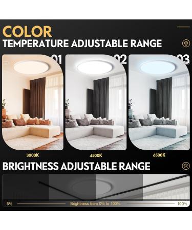 Fantictas Dimmable RGB LED Ceiling Lamp with Remote - 24W 3200lm for Bedroom Living Room & Kids' Room - Energy Class F 3000K-6500K Brightness - Buy Online on GoSupps.com