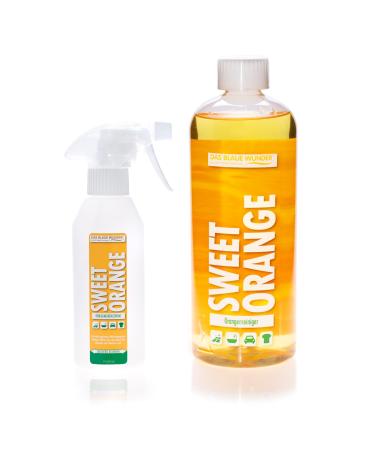 The blue miracle orange -clean sweet orange concentrate 750 ml |Universal cleaner |Fat removal |Fleckener remover |As a floor cleaner bathroom cleaner kitchen cleaner |including spray bottle 750 ml (1 Pack)
