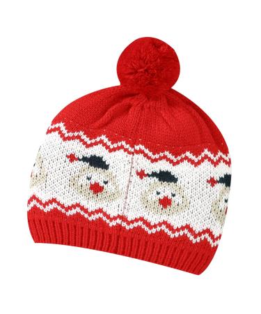 mimixiong Baby Christmas Outfits Knitted Baby Christmas Costumes Long Sleeve Newborn Boys Girls Xmas Romper 6-9 Months Red