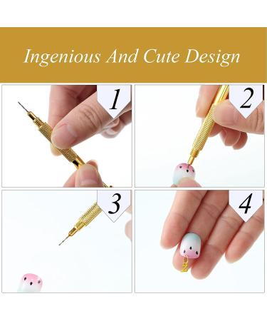 305 Pcs Dangle Nail Piercing Charms ABC Letter Set - Alphabet Initial Pendant Nail Jewelry Rings with Nail Piercing Tool in Silver & Gold - Buy Online on GoSupps.com