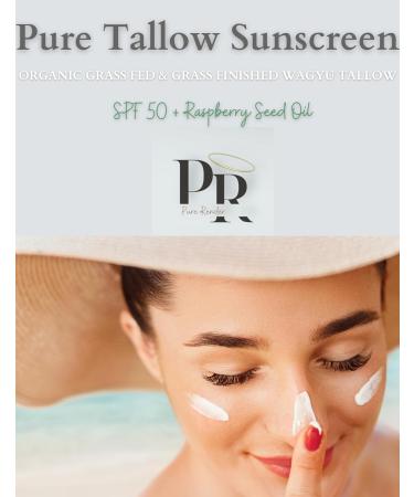 Grass Fed Tallow Sunscreen SPF 50 | Organic Wagyu Tallow Skincare | Pure Render Made in U.S.A - Buy Online on GoSupps.com