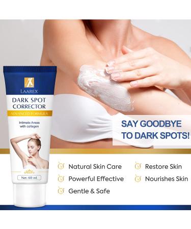 LAAREX Dark Spot Corrector for Body - Underarm, Neck, Armpit, Knees, Elbows, Private Parts - Intimate Areas Inner Thigh - 60ML - Buy Online on GoSupps.com