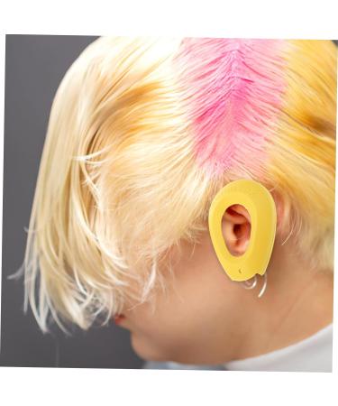 MAGICLULU 2 Pairs Ear Caps for Styling Reusable Ear Covers for Hair Dye Heat Protection Hairdressing Ear Caps Hair Dryer Ear Cover Unisex Muffs Bedpan Pregnant Woman Water Proof 7.5x5cm Yellow - Buy Online on GoSupps.com