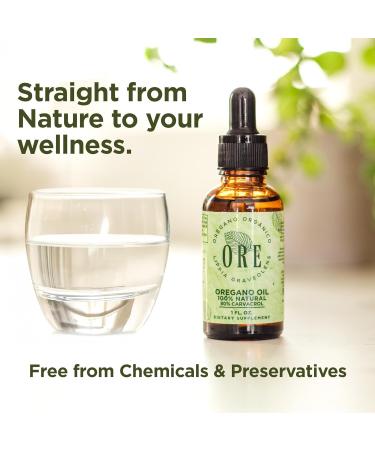 ORE Mexican Oregano Oil Drops 1 oz | 80% Carvacrol | Wildcrafted Herbal Extract for Immune & Respiratory Support | Natural Liquid Supplement | Non-GMO | Dropper Bottle - Buy Online on GoSupps.com