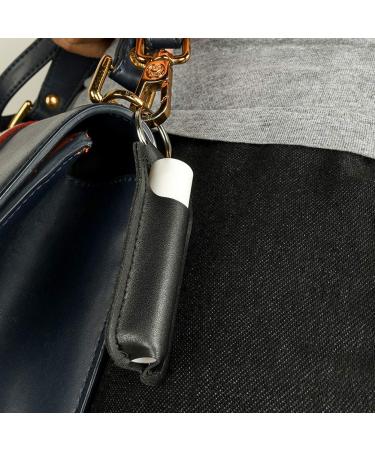4Pcs PU Leather Lipstick Lip Balm Case Holder Keychain Storage Bag for Women - Black - Buy Online on GoSupps.com