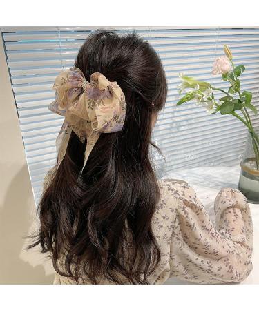 KABELIFE Purple Flower Bow Hair Clip - Elegant Pearl Hair Accessories for Women & Girls - Buy Online on GoSupps.com