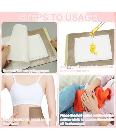 30Pcs Self-Adhesive Caster Oil Packs Castor Oil Pack Wrap Castor Oil Patches Organic Cotton Castor Oil Wrap Castor Oil Pads 3 Sizes Disposable Castor Oil Pack for Waist Thighs and Back.(Brown). - Buy Online on GoSupps.com