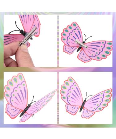 WILLBOND 24 Pieces Small Realistic Colorful Butterfly Hair Clips - Handmade 90s Barrettes for Women and Girls in Pink - Hair Accessories - Buy Online on GoSupps.com