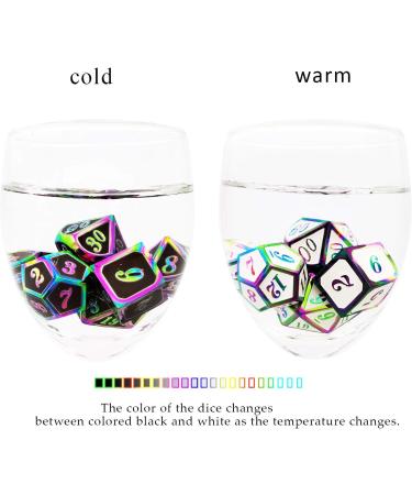 HAOMEJA Color Changing Metal DND Dice Set for Dungeons and Dragons - Black/White Transition - Buy Online on GoSupps.com