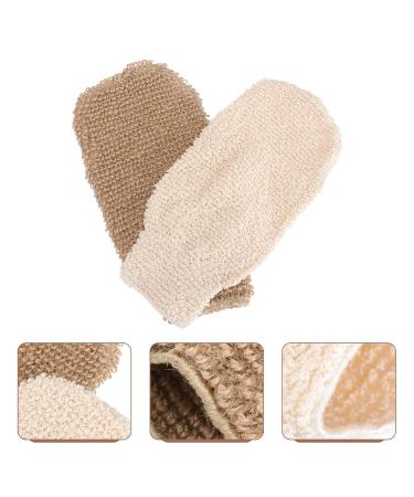 Beaupretty 2PC Jute Exfoliating Bath Mitts - Natural Body Peeling Gloves for Spa & Deep Cleaning - Buy Online on GoSupps.com
