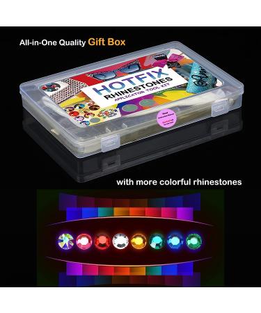 Bedazzler Kit with Rhinestones - DIY Hot Fix Rhinestone Setter Tool Kit - 4380 Pcs Crystal AB & Clear Rhinestones - Hotfix Applicator Wand, Tweezers, Gem Picker, Brush, Trays & Box Included - Buy Online on GoSupps.com