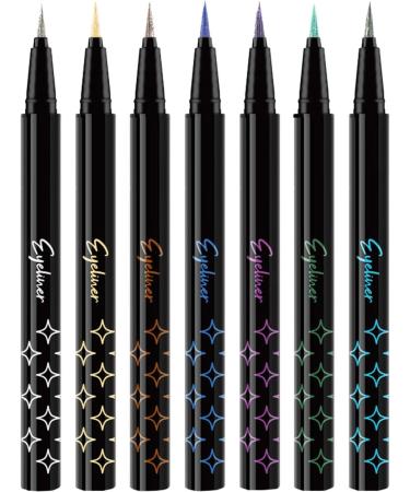 Glitter Eyeliner Pen Set Eyeliner Pen Set Eyeliner Pen Glitter Pearls Eyeliner Set 7 Pieces Colorful Eyeshadow Pen Eyebrow Pen Highly Pigmented Long Lasting Colorful - Buy Online on GoSupps.com
