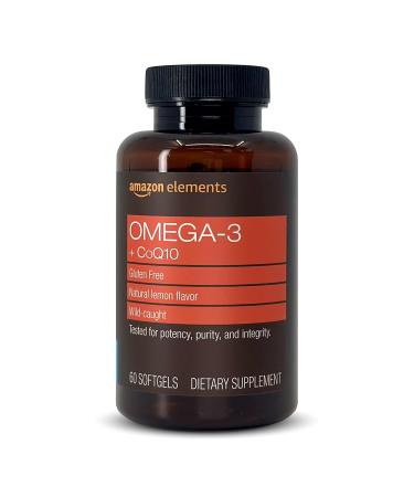 Amazon Brand - Revly Omega 3 Wild-caught Fish Oil + CoQ10 with Natural Lemon Flavor - EPA & DHA Omega-3 fatty acids - - 60 Softgels (1250 mg Omega 3s and 100 mg CoQ10 per serving) - Buy Online on GoSupps.com