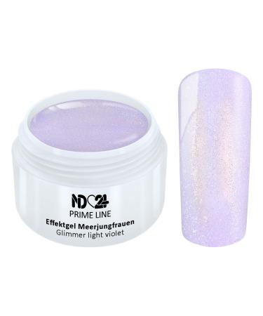 Prime Line - Uv Led Gel Mermaid Glimmer Effect Light Violet Purple - Made in Germany - 5ml