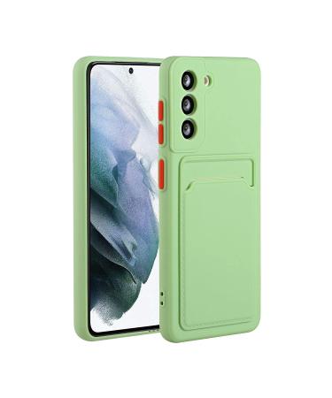Tivenfezk Nadoli Silicone case for Samsung Galaxy A34 5G Ultra thin shockproof scratch -resistant Wallet soft TPU protective cover mobile phone cover with credit card holder Samsung Galaxy A34 5g green
