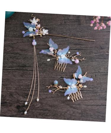 FRCOLOR 3 Sets Women Hair Accessories Pearl Hair Pin Wedding Headpiece for Bride Womens Accessories Hair Barrettes for Women Crystal Hair Comb Red Flower Hair Comb Tiara Combination Hanfu - Buy Online on GoSupps.com
