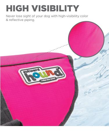 Outward Hound Granby Splash Pink Dog Life Jacket - Large - Buy Online on GoSupps.com