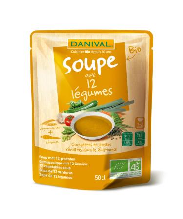 DANIVAL - Organic soup with 12 vegetables - 50 CL