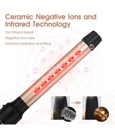 PARWIN PRO BEAUTY 7-in-1 Curling Iron Wand Set - Interchangeable Ceramic Barrels Infrared Technology Dual Voltage Auto Shut Off Perfect Curls Worldwide - Buy Online on GoSupps.com