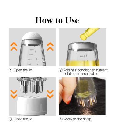 Scalp Applicator Comb & Oil Bottle | Hair Serum Root Comb for Home & Travel - Buy Online on GoSupps.com