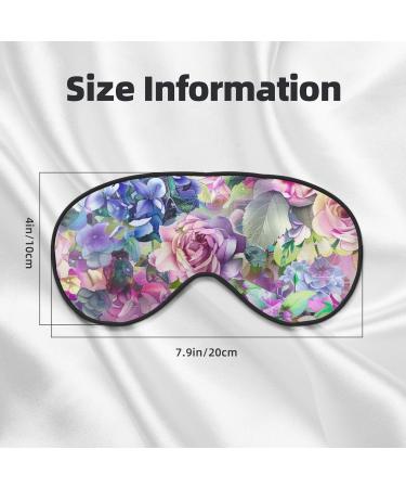 Watercolor Hydrangea Rose Sleep Mask for Men & Women | Soft Adjustable Eye Covers for Travel & Sleep | Aesthetic Blackout Mask - Buy Online on GoSupps.com
