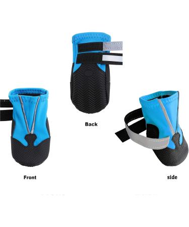 Neuwee Dog Shoes - Waterproof Anti-Slip Boots for All Dog Sizes (XXL Blue) | Paw Protection & Reflective Straps - Buy Online on GoSupps.com