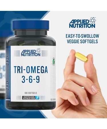 Applied Nutrition Tri-Omega Supplement - Omega 3 6 9 Capsules with EPA & DHA Fish Oil, Flaxseed & Sunflower Oil - Buy Online on GoSupps.com
