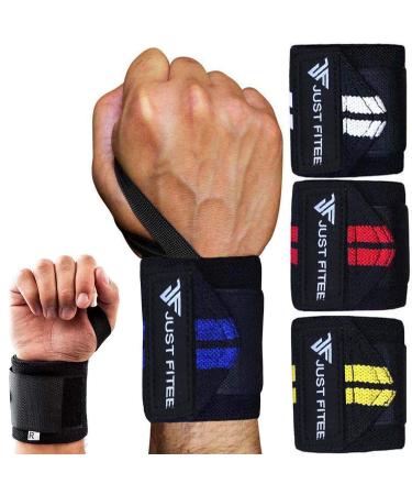 Just Fitee Wrist Wraps wrist bandages fitness gym wrist bandage wrist band wrist bandages train aid strength training wrist bandages strength sport black / blue