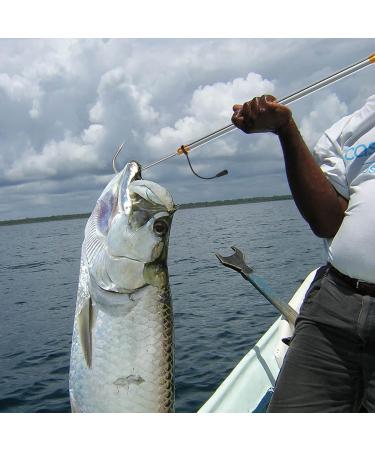 Buy Komclub Telescopic Fish Gaff - Stainless Steel Fishing Spear Hook Aluminum Alloy Bar & Soft Handle for Saltwater and Offshore Use - Buy Online on GoSupps.com