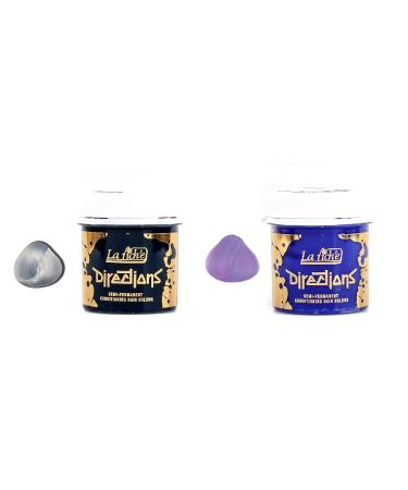 2 X La Riche Directions Semi-Permanent Hair Colour Dye Silver & Lilac Purple 2 count (Pack of 1) - Buy Online on GoSupps.com