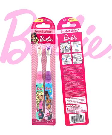 (barbiegirls Deluxe Kit) - Premium Kids Girls Boys Children Friendly Designed Happy Brushing Time BarbieGirls Soft Bristle Toothbrush Kit Manual Toothbrush Cover Cap Rinsing Cup Extra Brushes - Buy Online on GoSupps.com