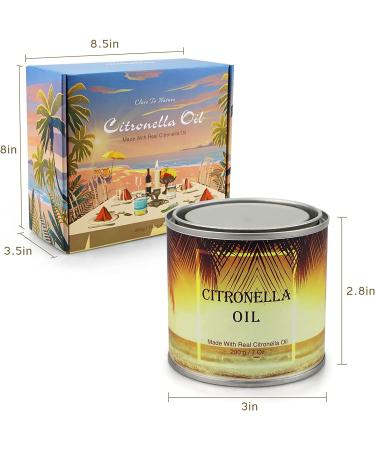 4 Pack 7oz Citronella Candles - Long-Lasting Clean Burning Soy Wax - Outdoor Patio, Porch, Garden, Party & Camping - Buy Online on GoSupps.com