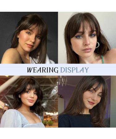 100% Human Hair Wispy Bangs - Clip in Easy French Extensions for Daily Wear-Dark Brown - Buy Online on GoSupps.com