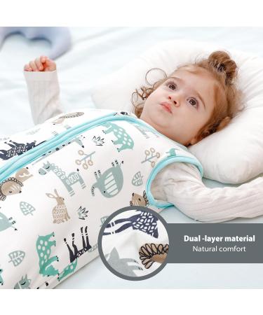 Mosebears Baby Winter Sleeping Bag 2.5 Tog 100% Cotton | Blue Zoo Design | For Newborns to 24 Months - Buy Online on GoSupps.com