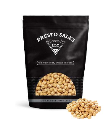 Chickpeas, Yellow single roasted unsalted, No Salt and no oil added, Tasty Snack, Plant-Based Protein, Versatile, Energy, Garbanzo beans, All Ages, Packed in a Resealable Pouch Bag of 5 lbs. (80 oz.) by Presto Sales LLC 80.0 Ounce (Pack of 1)