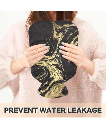 Black Gold Marble Heat Bottle - 2L | Pain Relief Heating Bag for Cramps | International Shipping - Buy Online on GoSupps.com