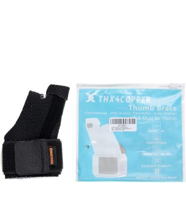 Thx4COPPER Reversible Thumb & Wrist Stabilizer Splint | L-XL Black | Pain Relief for Trigger Finger, Arthritis, Tendonitis | Breathable Material | Sprained Carpal Tunnel Support - Buy Online on GoSupps.com