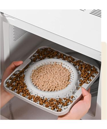 Koomuao Slip Mat for Dogs - BPA-Free Leaks & Suction Cup Slow Feeder Perfect for Swimming & Fur Care (Gray) - Buy Online on GoSupps.com