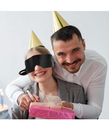 2pcs Satin Sleep Mask - Adjustable Silk Blindfolds for Adult Play & Comfort - Blockout Light Eye Mask for Men & Women - Perfect Party Favors (59inch Black - Buy Online on GoSupps.com