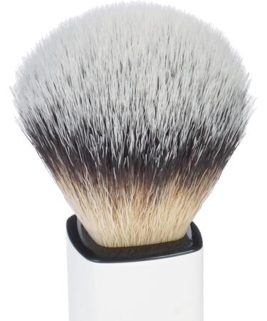 Premium Synthetic Hair Shaving Brush with White Plastic Handle - 10cm Height 21mm Ring | International Shipping Available - Buy Online on GoSupps.com