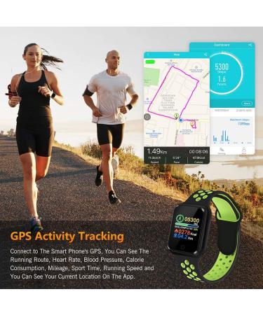 Wafa Fitness Tracker with Heart Rate Blood Pressure Monitor - Waterproof Smart Watch for Kids Women and Men - Activity Tracking Pedometer Watch - Green - Buy Online on GoSupps.com